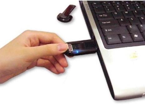 B inserted into Laptop